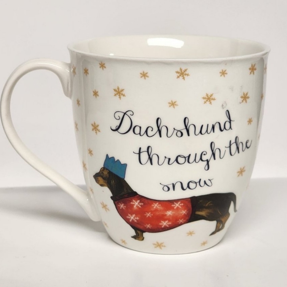 🎅 Milly Green Dachshund Through the Snow Oversized Mug